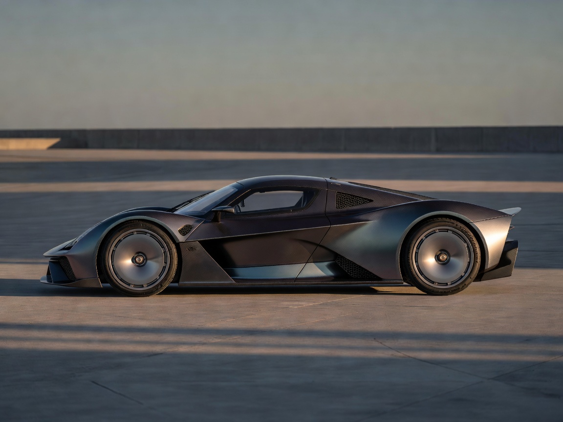 Feedbitbeacn Apex One hybrid hypercar side angle view